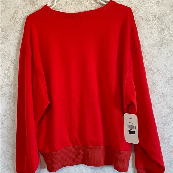 Hudson Gray DressUp Oversized Ladies Long Sleeve Knit Pullover Size Large Red - Picture 2 of 13